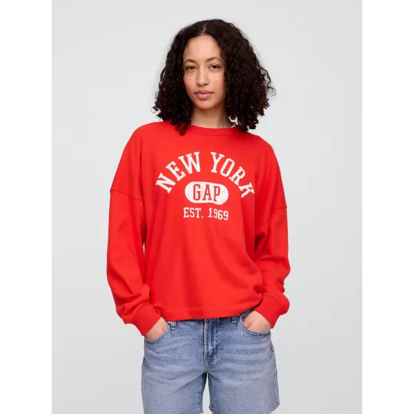  Ženski pulover GAP LOGO SWEATSHIRT 769308-01 PLAKAT RDEČ 
