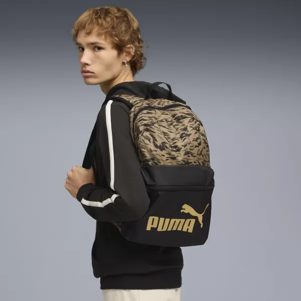  Nahrbtnik PUMA PHASE AOP BACKPACK 091169_07 LEOPARD/GOLD LEOPARD/ZLATA PUMA ŠT.1 