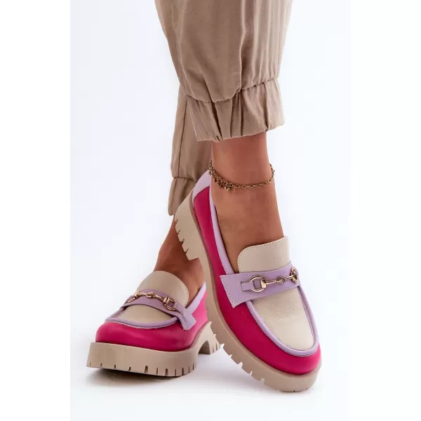  Ženski mokasini ZAZOO 3475 BEŽ/FUSCHIA/LILA 