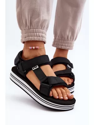Ženske sandale LEE COOPER LCW-24-05-2753L ČRNO/BELO