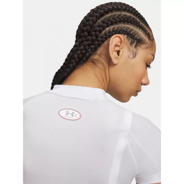  Ženska majica s kratkimi rokavi UNDER ARMOUR HEATGEAR ELITE CROP MCK SS 6014710-100 BELA 
