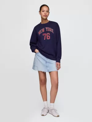Ženski pulover GAP NEW YORK SWEATSHIRT 778455-00 MORNARIŠKA UNIFORMA