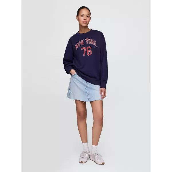  Ženski pulover GAP NEW YORK SWEATSHIRT 778455-00 MORNARIŠKA UNIFORMA 