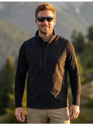 Moški softshell telovnik ALTISPORT NoPrint NP/ALM865 EBENOVINASTO SIVA