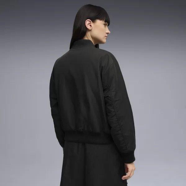  Ženska jakna PUMA T7 SATIN BOMBER JACKET 632168-01 ČRNA PUMA 