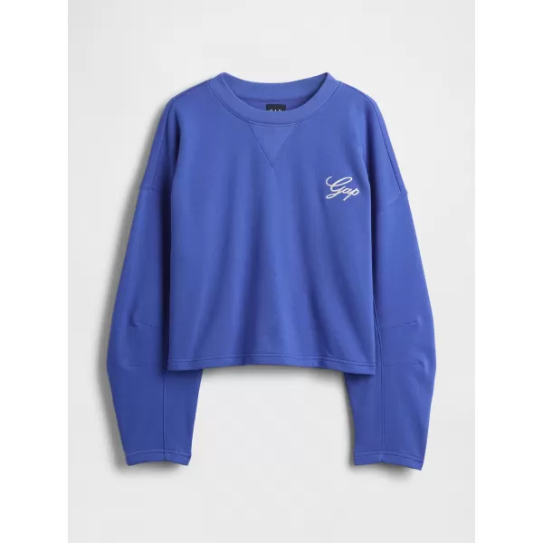  Ženski pulover GAP LOGO HORSESHOE SWEATSHIRT 767368-02 BLEŠČEČE MODRA 