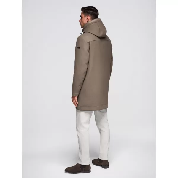  Moški plašč OMBRE OM-COWC-0132 KAKI 