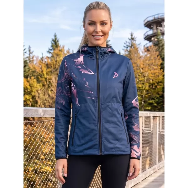  Ženska vrhunska softshell jakna ALTISPORT VOJ/ALW064JACK01 MODRO ROZA 