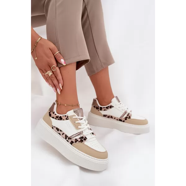  Ženske superge BIG STAR SS274357 WHITE/BEIGE Big Star Shoes 