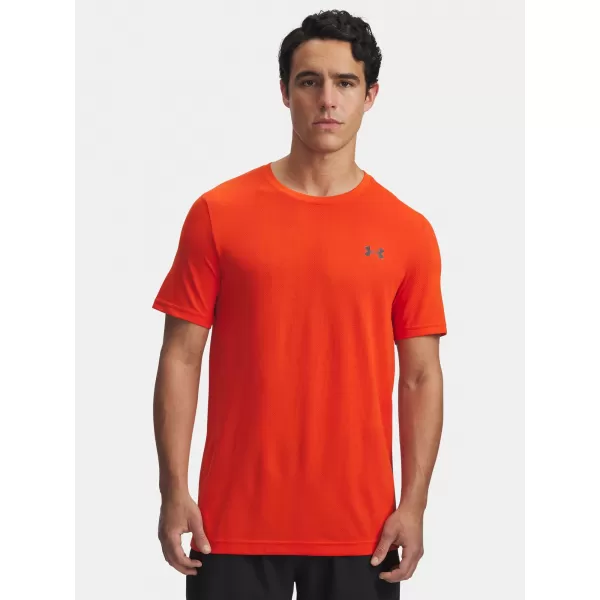  Moška majica s kratkimi rokavi UNDER ARMOUR VANISH SEAMLESS NOVELTY SS 1388129-844 ORANŽNA 