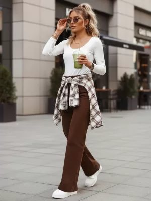 Ženske hlače DSTREET UY2877 RJAVA