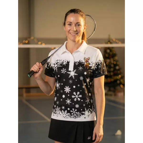  Ženska božična majica z vrhunskim ovratnikom ALTISPORT VOJ/ALWVN3TR05 BELA 