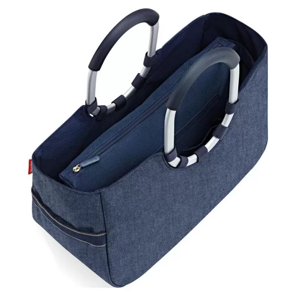  Torba REISENTHEL Loopshopper M TEMNO MODRA RIBJA KOST 