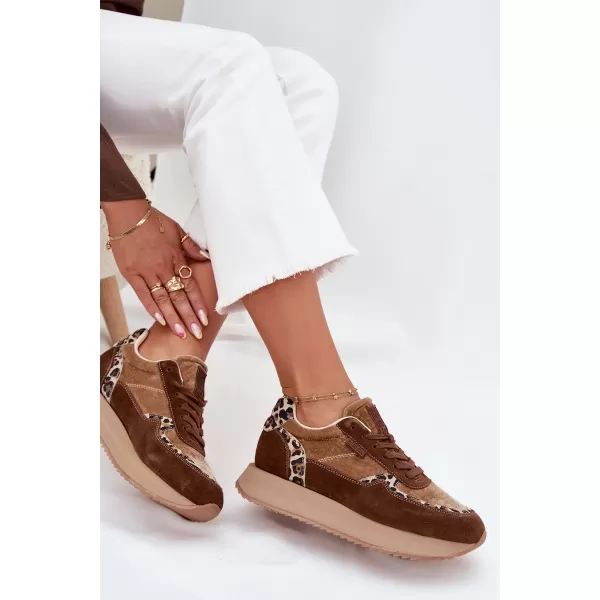  Ženske superge BIG STAR OO274A313 BROWN/BEIGE Big Star Shoes 