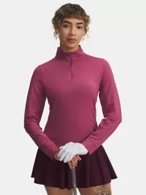 Ženska majica s kratkimi rokavi UNDER ARMOUR UA DRIVE 1/4 ZIP 6003797-659 RDEČA