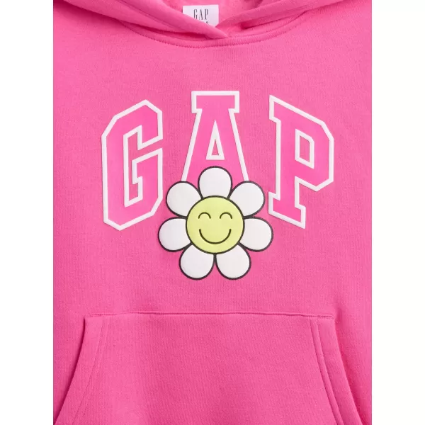  Otroški pulover GAP LOGO PULLOVER HOODIE 797762-03 VESELO ROZA 