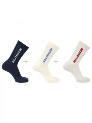 Nogavice SALOMON EVERYDAY CREW 3-PACK LC2911100 SPELLBOUND/VANILL ICE/LUNAR ROCK
