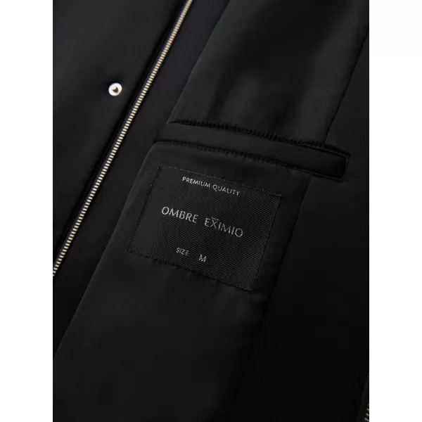  Moški plašč OMBRE OM-COLC-0144 ČRNA 