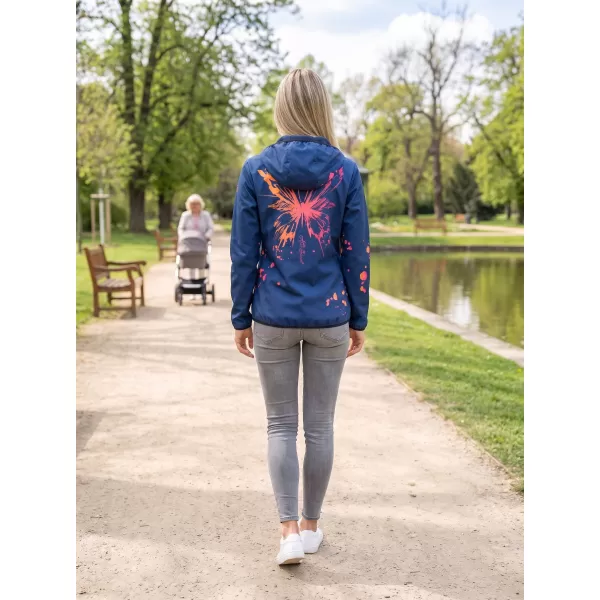 Ženska vrhunska softshell jakna ALTISPORT VOJ/ALW077JACK01 MORNARSKO MODRA/ORANŽNA 