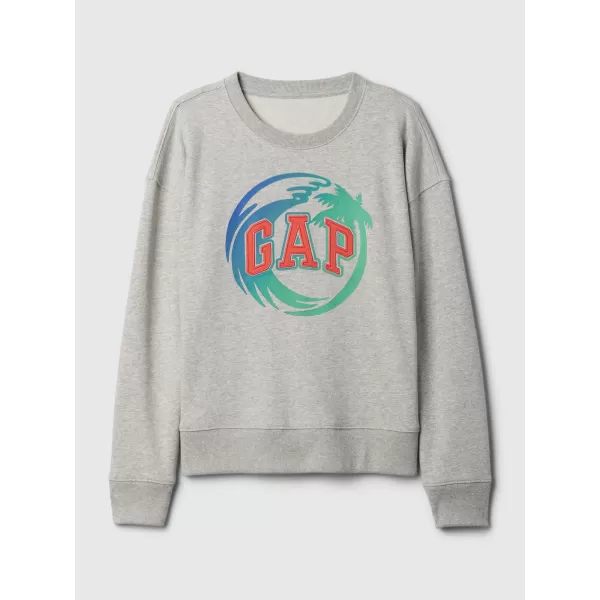  Otroški pulover GAP LOGO SWEATSHIRT 406762-00 SVETLO HEATHER SIVA 