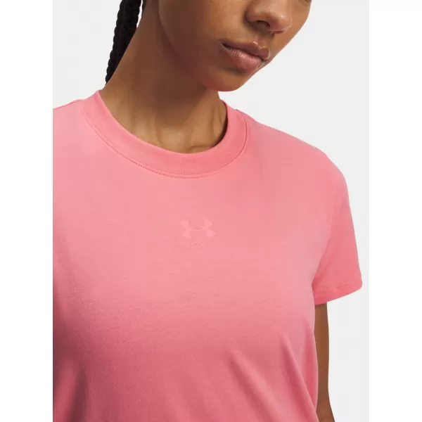  Ženska majica s kratkimi rokavi UNDER ARMOUR UA RIVAL CORE SS 1383648-601 ROZA 