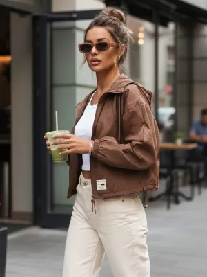 Ženska jakna DSTREET TY4234 KARAMELA