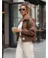 Ženska jakna DSTREET TY4234 KARAMELA