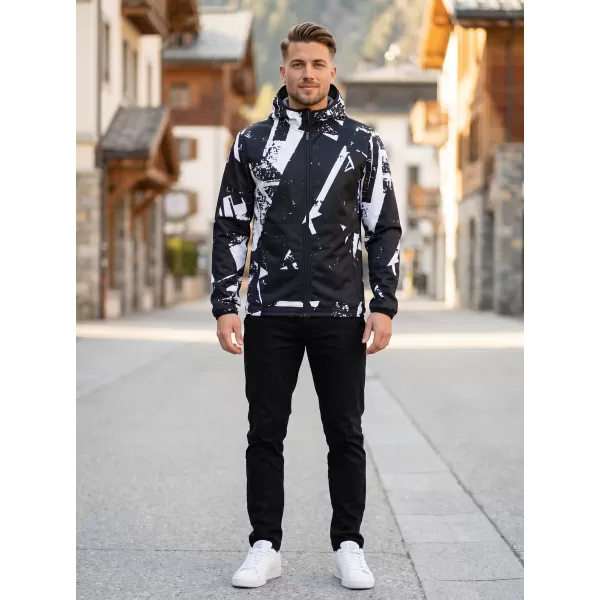  Moška vrhunska softshell jakna ALTISPORT VOJ/ALM079JACK01 ČRNO-BELO 