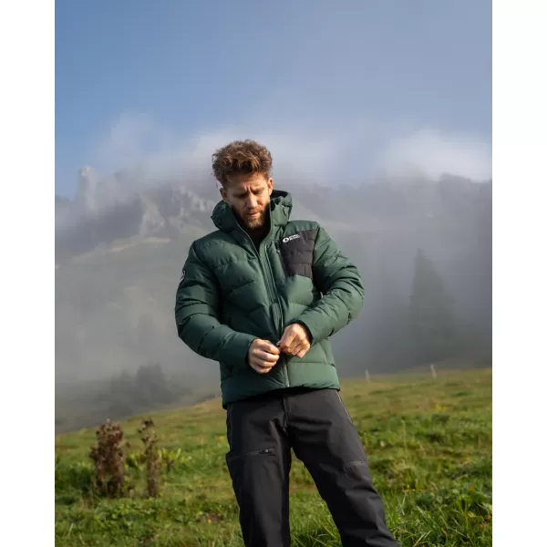  Moška zimska jakna NORDBLANC BRAMBLE NBWJM8258 TEMNO ZELENA 