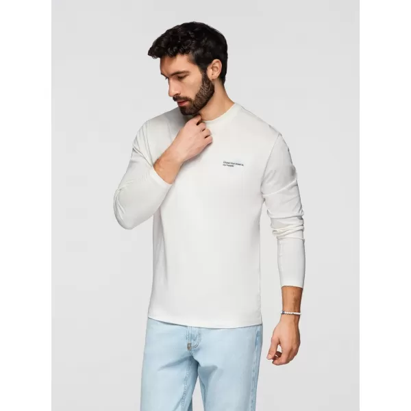  Moška majica s kratkimi rokavi OMBRE OM-LSPT-0136 BELA 