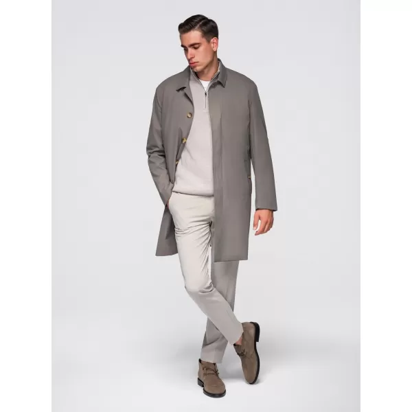  Moški plašč OMBRE OM-COLC-0139 PEPEL 