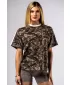 Majica sproščenega kroja POWER 894 SVETLO RJAVA CAMO Nebbia