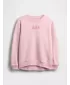 Otroški pulover GAP CREW SWEATSHIRT 847142-01 ČISTO ROZA