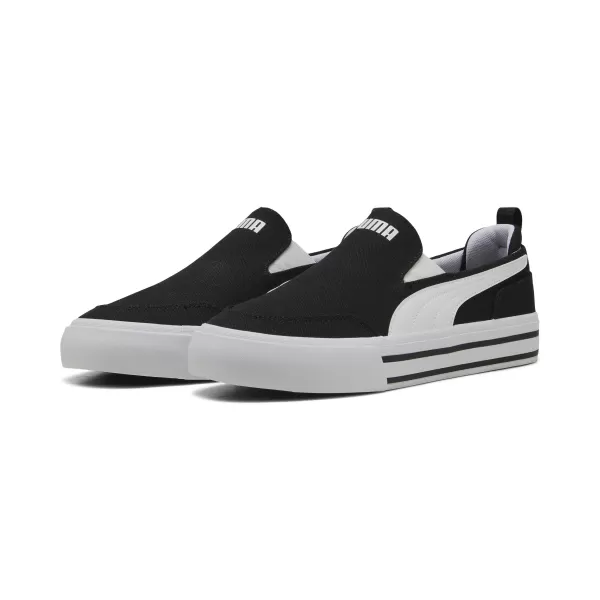  Škornji PUMA COURT CLASSIC VULC SLIPON 400216_02 PUMA ČRNA/PUMA BELA 