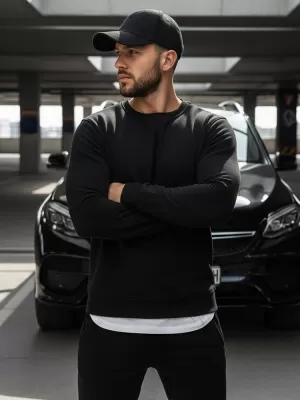 Moški pulover DSTREET BX2416 ČRNA