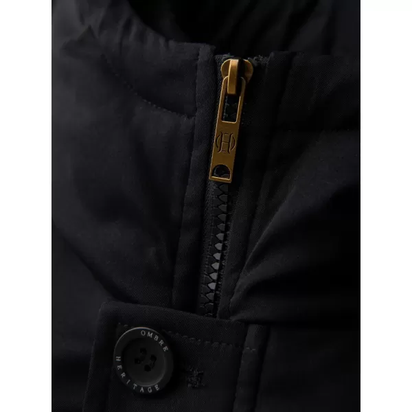  Moška parka OMBRE OM-JAPJ-0287 ČRNA 