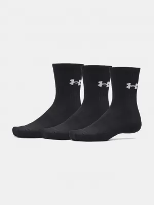 Nogavice UNDER ARMOUR PERFORMANCE COTTON 3P CRW 6009685-008 ČRNA