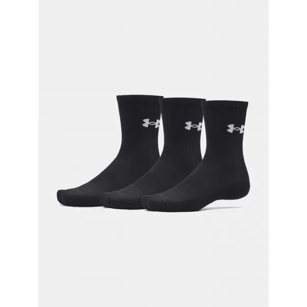 Nogavice UNDER ARMOUR PERFORMANCE COTTON 3P CRW 6009685-008 ČRNA 