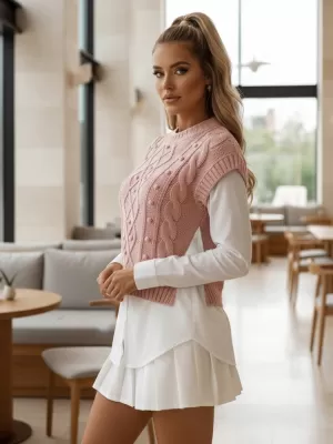 Ženski pulover DSTREET MY2217 ROZA