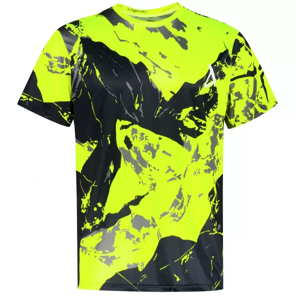  Moška vrhunska majica s kratkimi rokavi ALTISPORT VOJ/ALM131TR01 FLUO RUMENA/ČRNA 