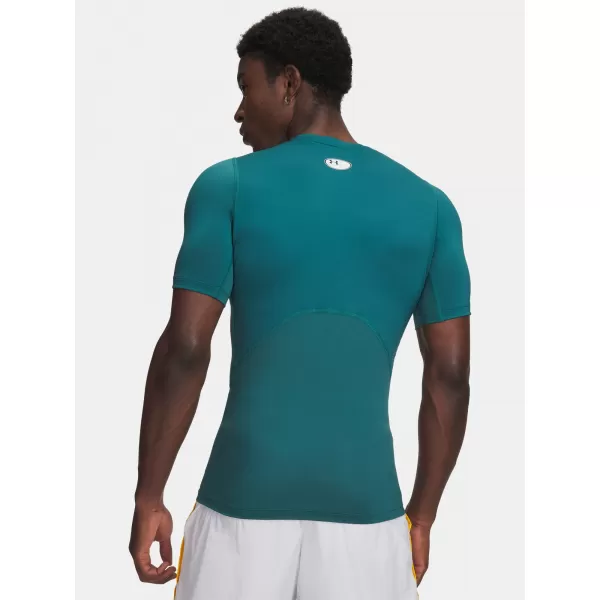  Moška majica s kratkimi rokavi UNDER ARMOUR UA HG ARMOUR COMP SS ZELENA 