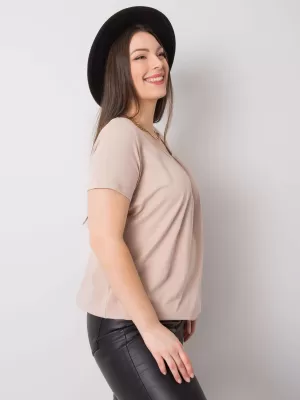 Ženska majica s kratkimi rokavi BASIC FEEL GOOD RV-TS-6320.85P BEŽ