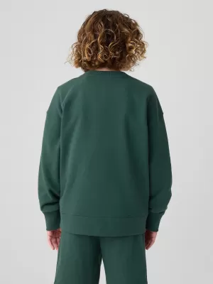 Otroški pulover GAP LOGO SWEATSHIRT 406762-01 MOORES ZELENA