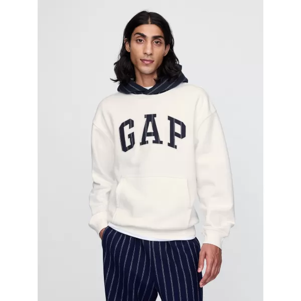  Moški pulover GAP LOGO HOODIE PULLOVER 645967-02 NOVO UMAZANO BELO 
