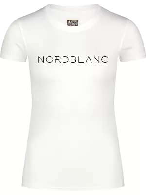 Ženska majica s kratkimi rokavi NORDBLANC GRASS NBSLT8169 BELA