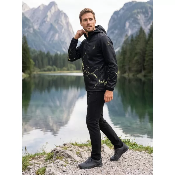  Moška vrhunska softshell jakna ALTISPORT VOJ/ALM129JACK01 ČRNA/VOJAŠKA 