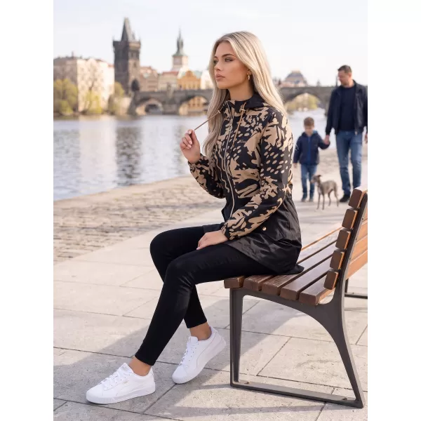  Ženska jakna KIXMI ZIANA ČRNA/BEŽ 