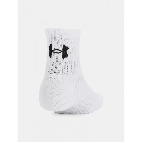  Nogavice UNDER ARMOUR UNISEX UA TC QTR (3 PÁRY) 1386372-100 BELA 