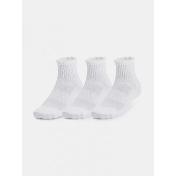  Nogavice UNDER ARMOUR UNISEX UA TC QTR (3 PÁRY) 1386372-100 BELA 