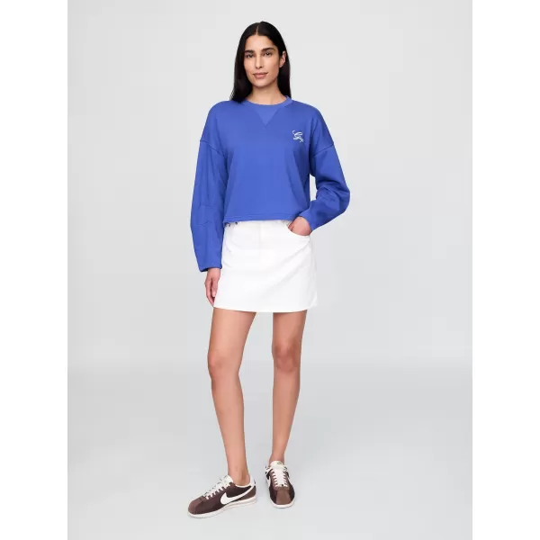  Ženski pulover GAP LOGO HORSESHOE SWEATSHIRT 767368-02 BLEŠČEČE MODRA 